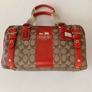 Coach Heritage Stripe XL Zip Purse